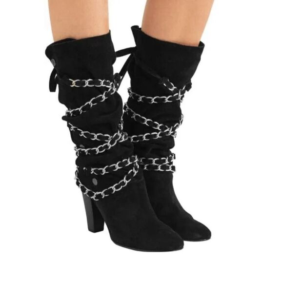 Isabel Marant suede  chain boots, size 39(8,5) - Picture 1 of 16